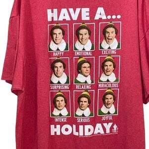 Vintage Elf Mens T-Shirt XXL Have a Holiday Will Ferrell 2003 Christmas Emotions